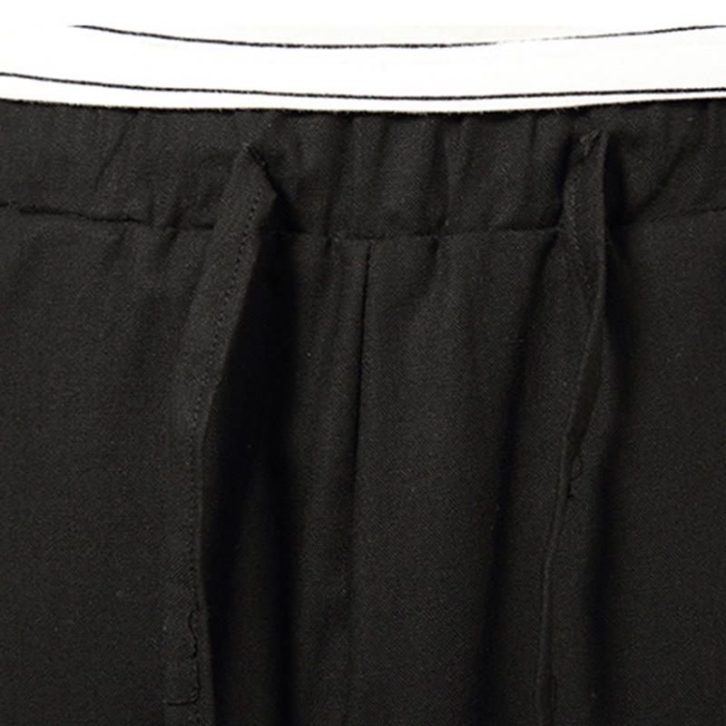 Pantaloni da uomo in cotone e lino con coulisse, modello Buddha Stones, modello primavera, semplici e patchwork, con tasche, lunghezza 7-8 - image 22