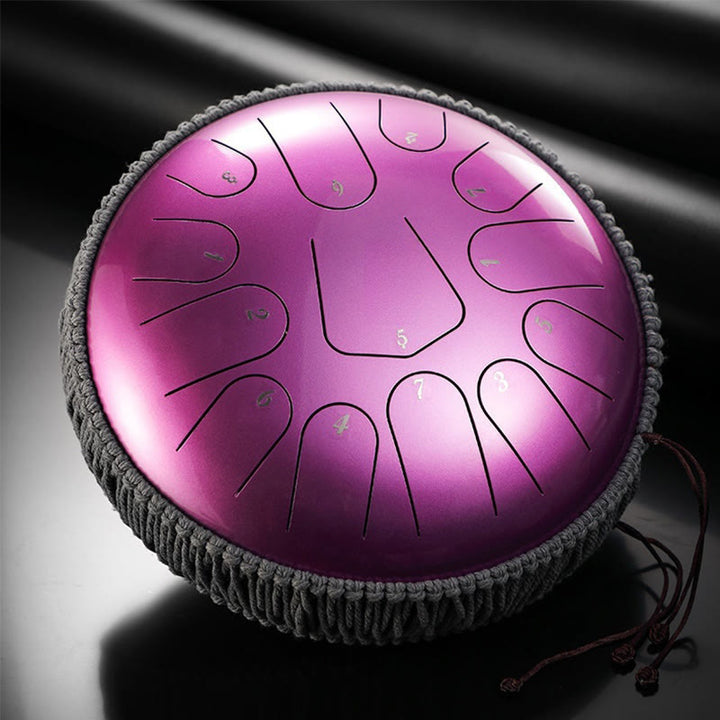 Kit di percussioni per meditazione con tamburo in acciaio Buddha Stones, 13 note, 12 pollici