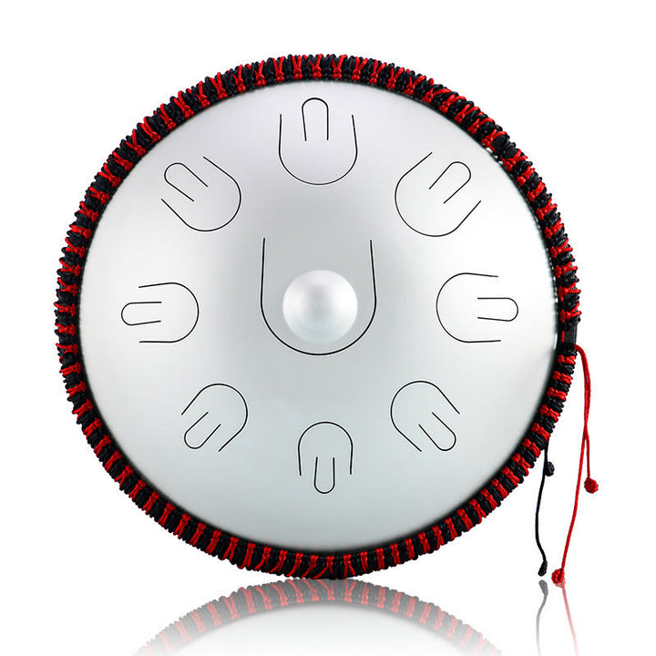 Kit per meditazione yoga con tamburo in acciaio Buddha Stones, 9 note, strumento handpan da 15 pollici - image 10