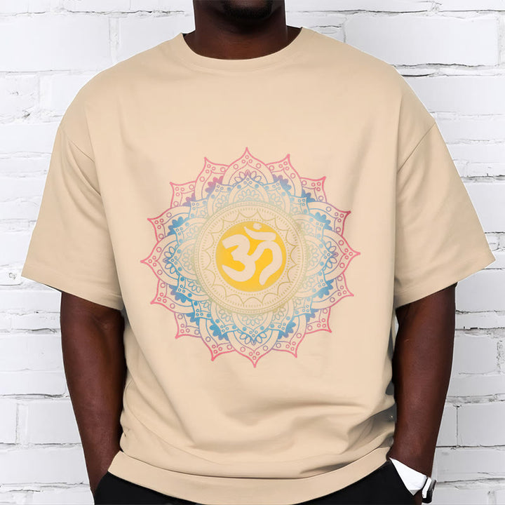 Maglietta con motivo Mandala OM Buddha Stones in sfumatura di colore - image 9