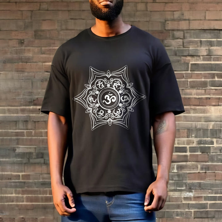 T-shirt Buddha Stones Mandala Om Mani Padme Hum Tee - image 5