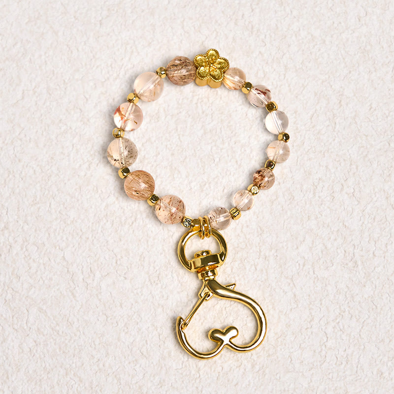 Buddha Stones naturali Super Seven Crystal Plum Blossom catena spirituale borsa decorazione appesa
