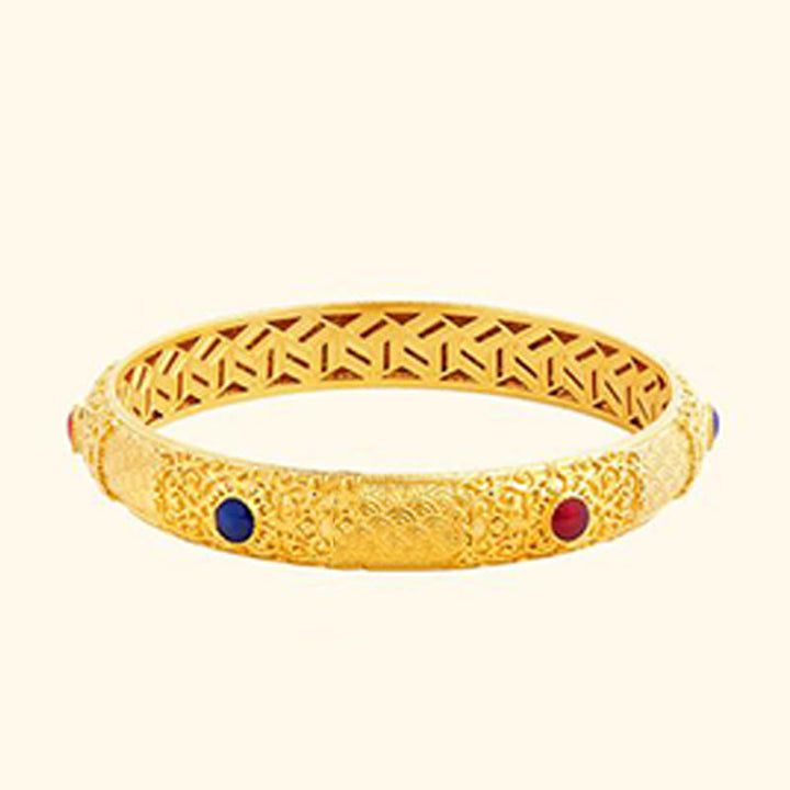 Bracciale rigido di protezione Buddha Stones in argento sterling 925 con nuvole di buon auspicio dorate, design cavo, 56 mm - image 8