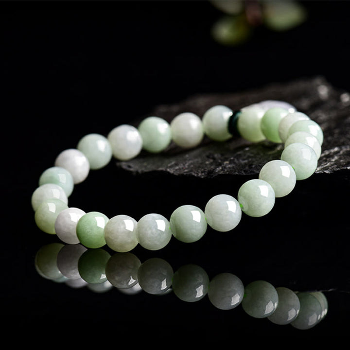 Braccialetto portafortuna con ciondolo a forma di sacco di soldi in giada naturale Buddha Stones