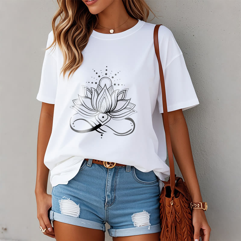 Maglietta con design di Buddha Stones Lotus Flower Sun - image 9