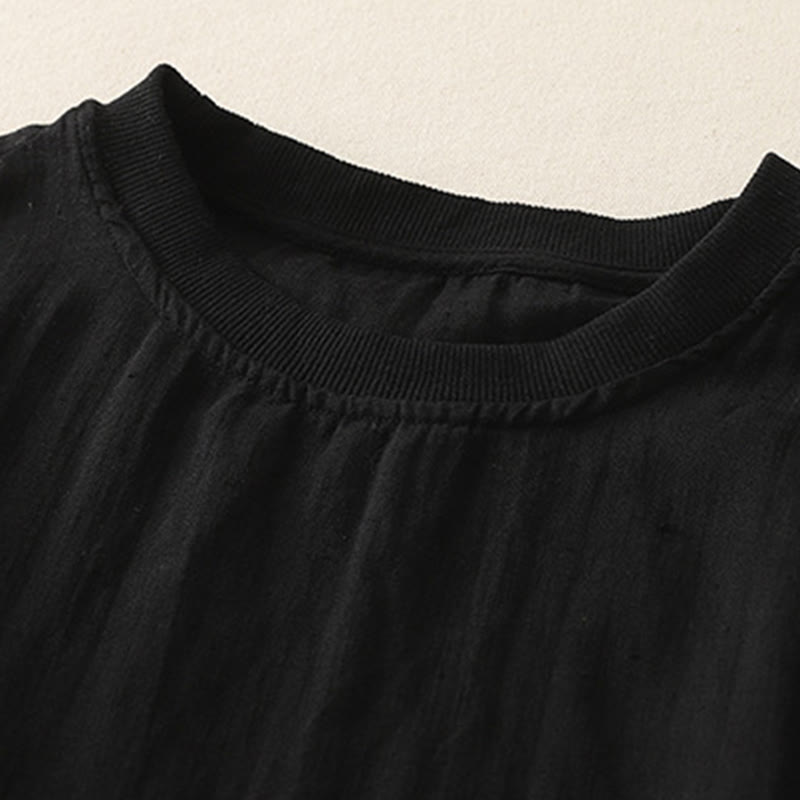 Camicia da donna a maniche corte con scollo rotondo e motivo Buddha Stones. - image 9