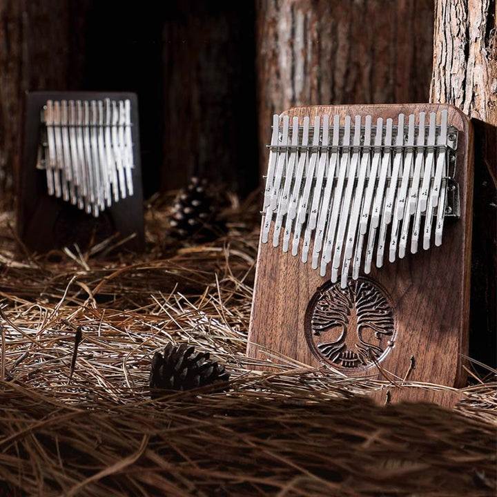Kalimba 34 tasti pianoforte a pollice albero della vita design portatile dito marimba pianoforte