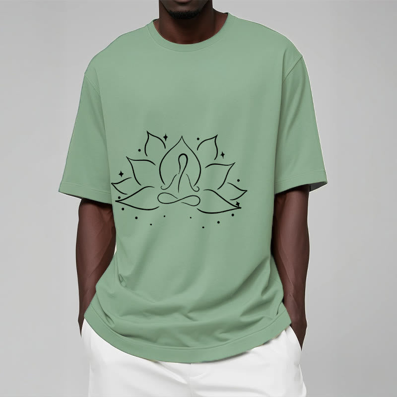 Maglietta con disegno Buddha Stones Lotus Flower Meditative Yoga Position - image 15