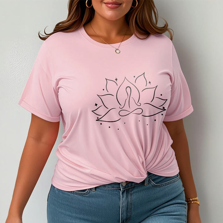 Maglietta con disegno Buddha Stones Lotus Flower Meditative Yoga Position - image 13