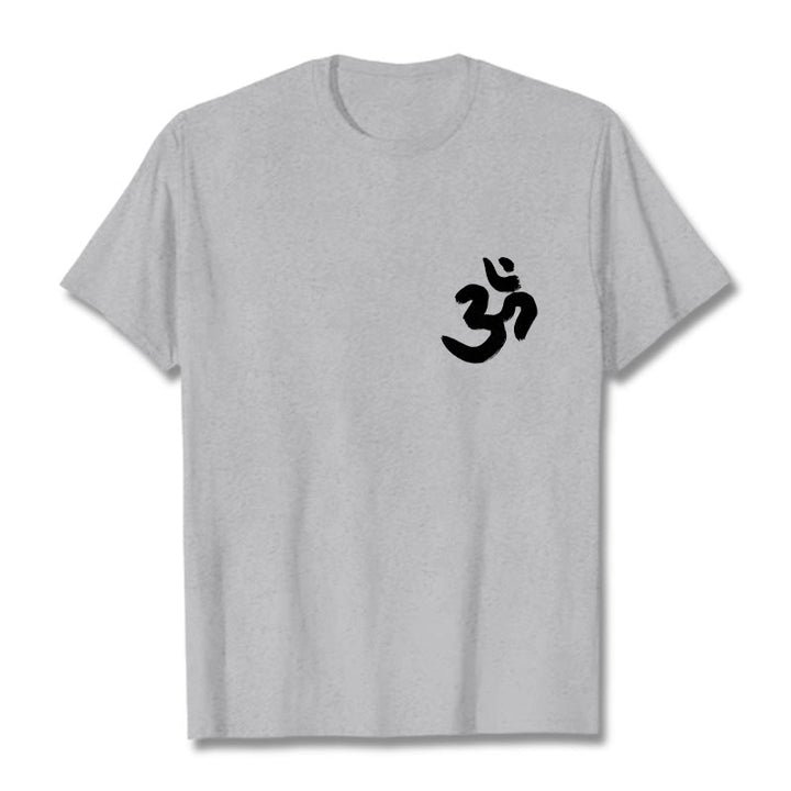 Maglietta Buddha Stones e simbolo Om in sanscrito - Grigio chiaro - 2XL - image 10