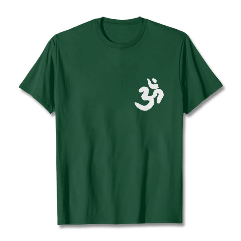 Maglietta Buddha Stones e simbolo Om in sanscrito - Verde studentesco - 2XL - image 0