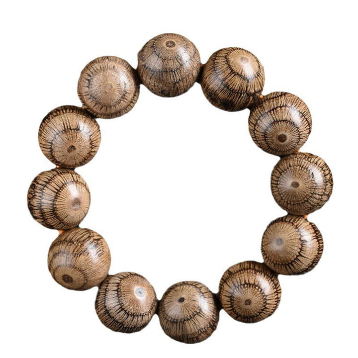 Braccialetto di protezione con perline di legno di gnetum Buddha Stones - image 7