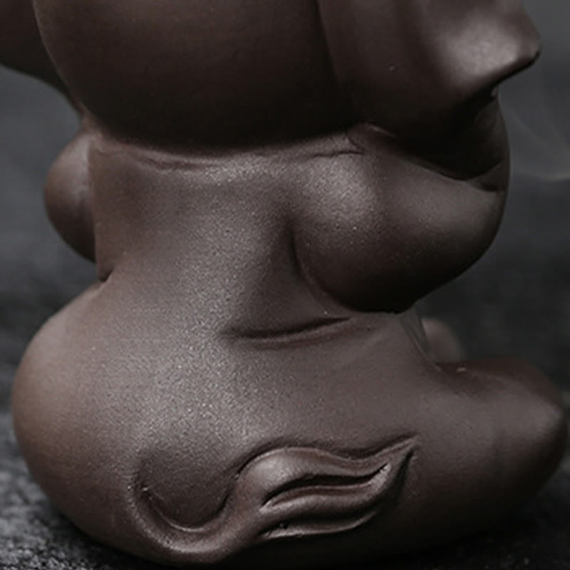 Buddha Stones, elefante carino, argilla viola, fontana di fumo a riflusso, bruciatore di incenso curativo per la pace, decorazione - image 24
