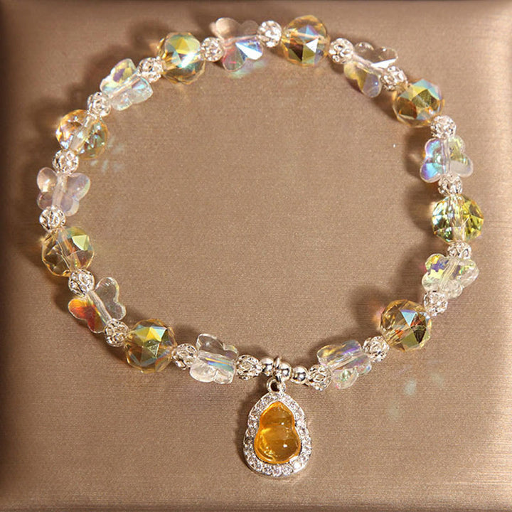 Bracciale Buddha Stones Butterfly Zucca Ametista Citrino Labradorite - Citrino (circonferenza del polso: 18 cm) - image 6