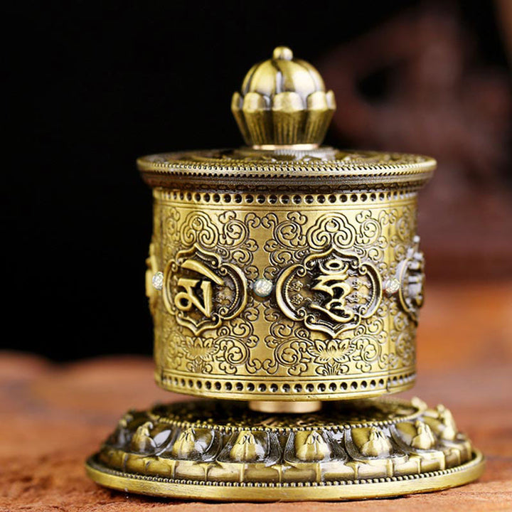 Buddha Stones Ruota di preghiera di benedizione tibetana Decorazione per auto - image 1