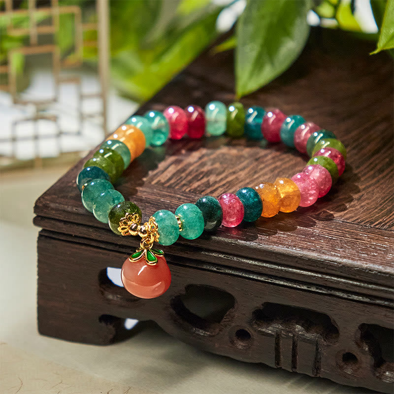Bracciale Buddha Stones Tormalina Agata Yanyuan Pesca Positiva