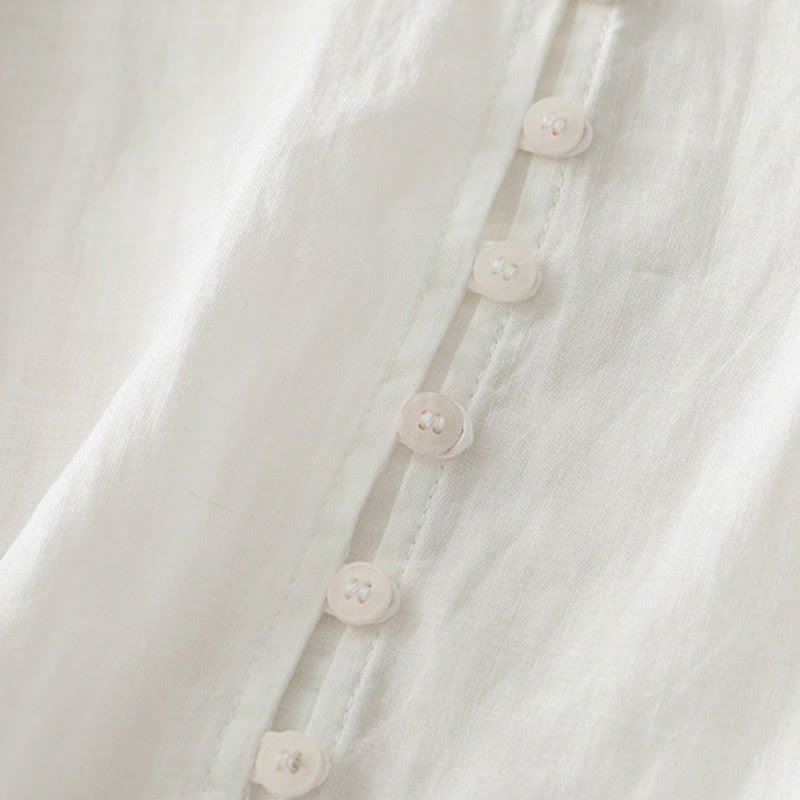 Camicia da donna con bottoni e ricamo Buddha Stones - image 13