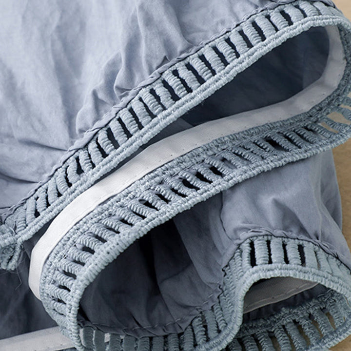 Pantaloni larghi da donna in cotone con orlo cavo, lunghezza 7-8, con tasche, modello Buddha Stones - image 3