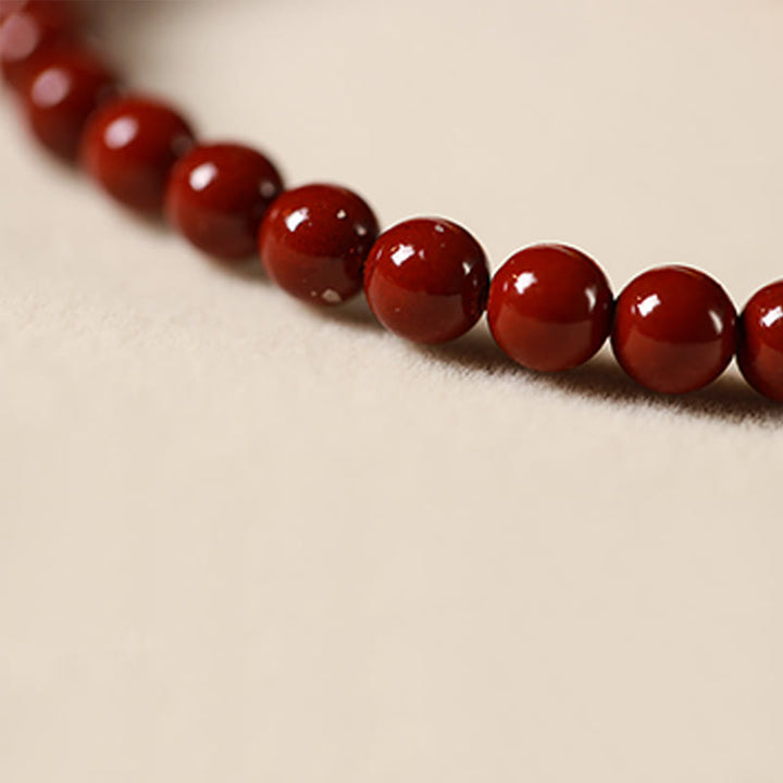 Braccialetto di benedizione con pesce koi portafortuna, cinabro naturale, cristallo rosa Buddha Stones , quarzo fragola - image 15