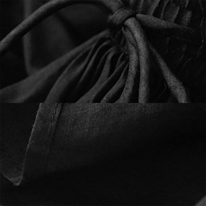 Gonna da donna estiva tinta unita con coulisse e elastico in vita, con stampa Buddha Stones. - image 14