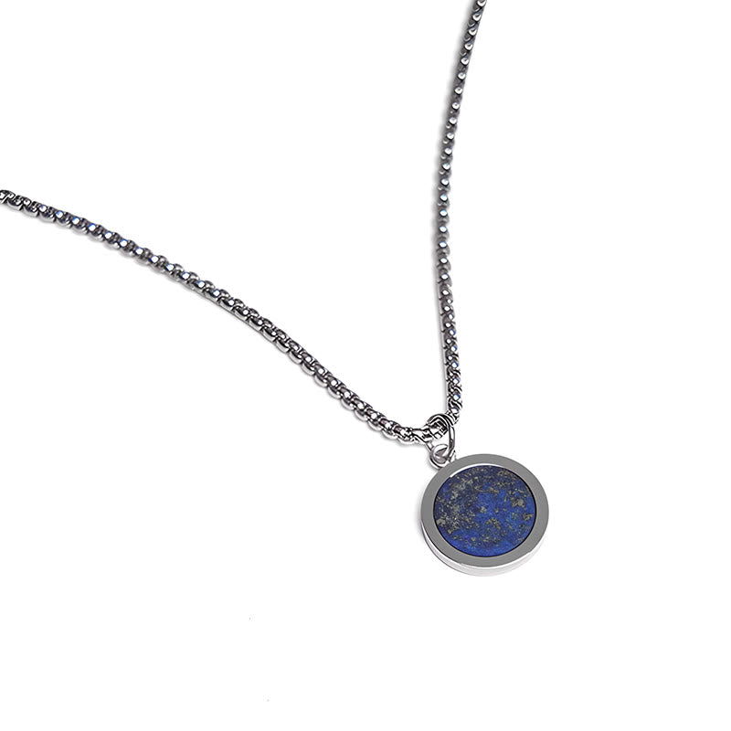 Collana con ciondolo di purificazione in acciaio al titanio, Buddha Stones, pietra naturale, turchese, occhio di tigre, lazurite, lapislazzuli, malachite - image 19