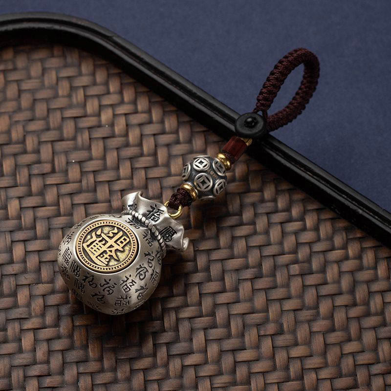 Buddha Stones Fu Character Money Bag Fare soldi ogni giorno Portachiavi fortuna
