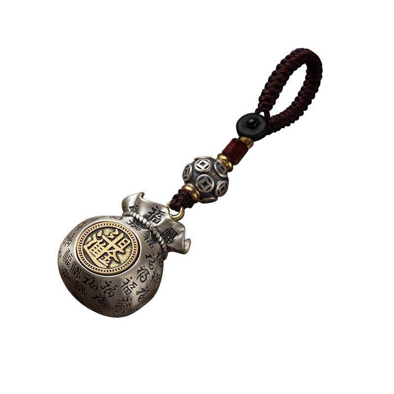 Buddha Stones Fu Character Money Bag Fare soldi ogni giorno Portachiavi fortuna
