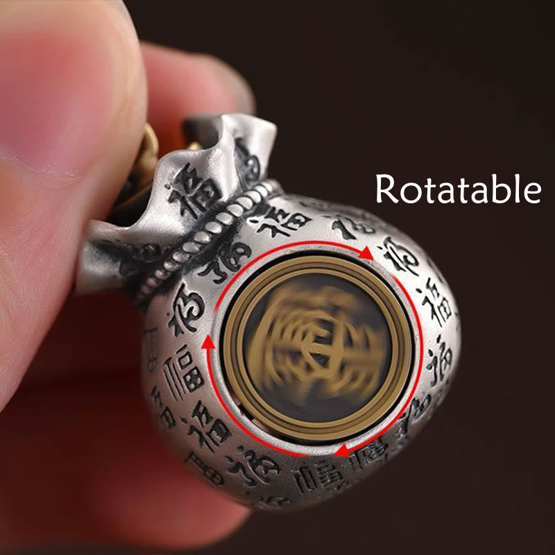 Buddha Stones Fu Character Money Bag Fare soldi ogni giorno Portachiavi fortuna