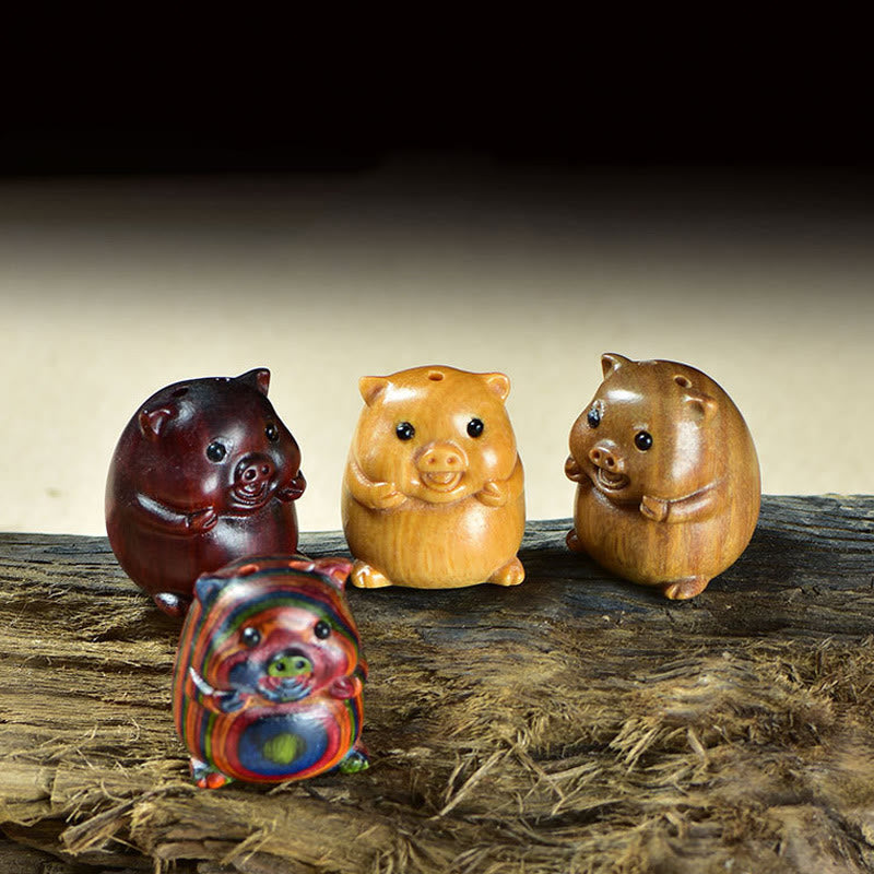 Buddha Stones, Sandalo verde, Piccola foglia, Sandalo rosso, Carino maialino, Animali, Decorazione positiva - image 0