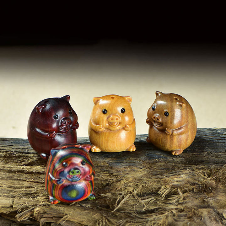 Buddha Stones, Sandalo verde, Piccola foglia, Sandalo rosso, Carino maialino, Animali, Decorazione positiva - image 0