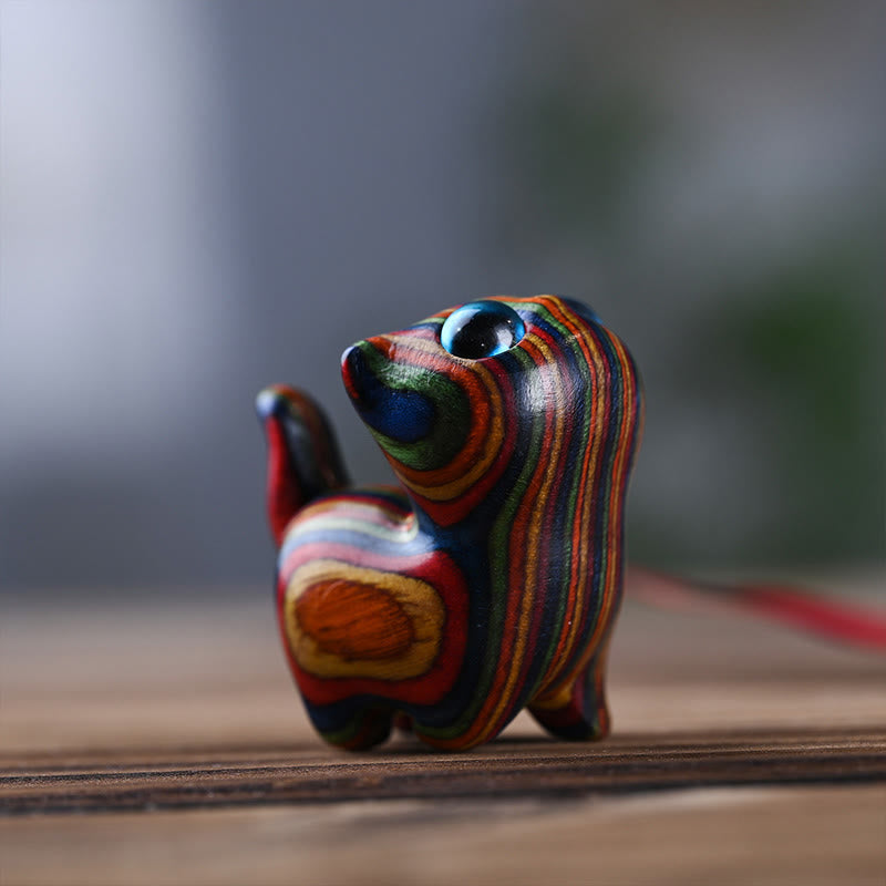 Buddha Stones, eucalipto arcobaleno, simpatici animali da gatto, decorazione calma - image 1