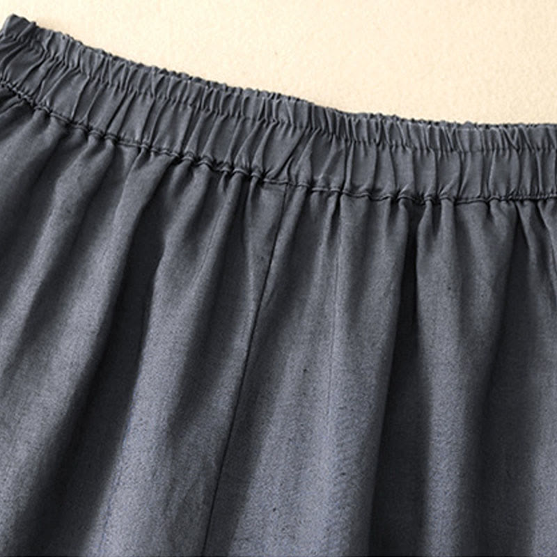 Pantaloni corti casual da donna con stampa Buddha Stones, modello harem con tasche - image 2