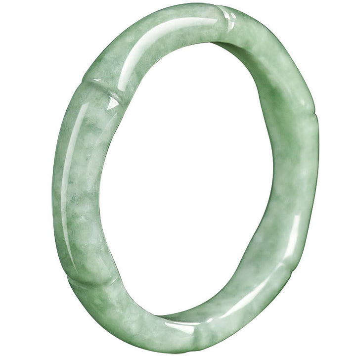 Anello di abbondanza in giada con design in bambù naturale Buddha Stones - image 13