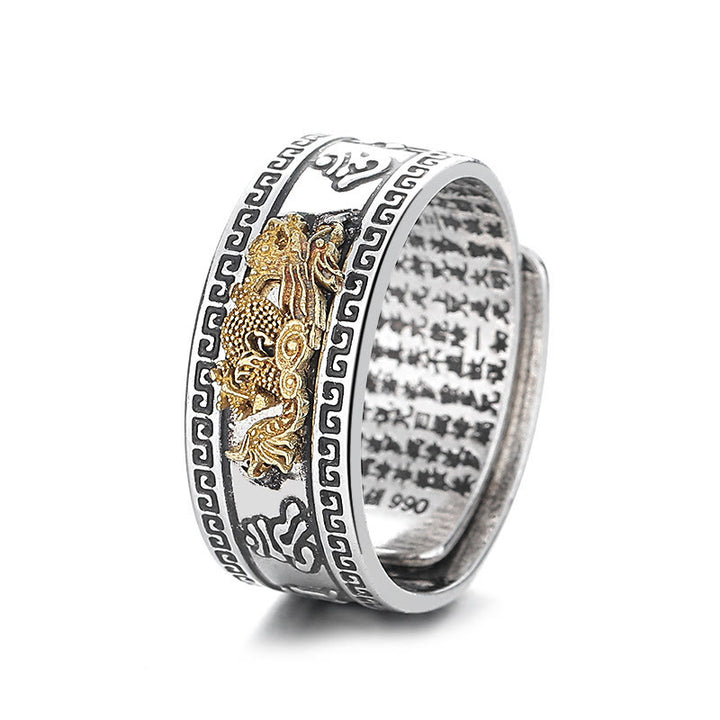Anello di forza in rame con motivo a drago Buddha Stones - image 5