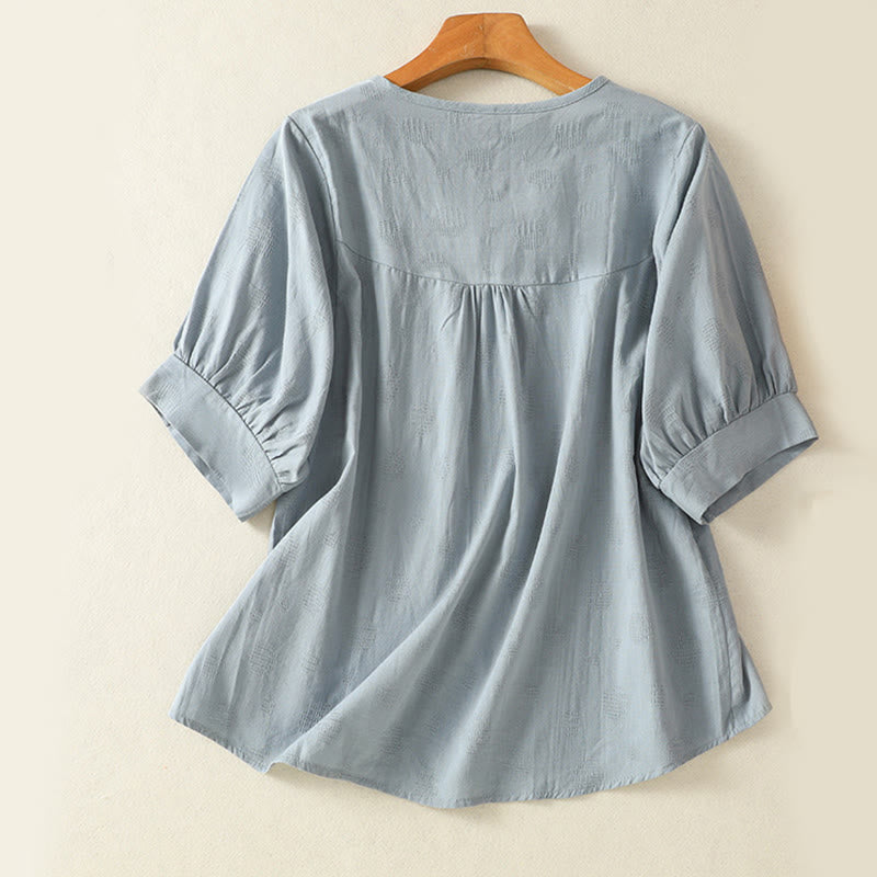 Set di abbigliamento da meditazione da donna con maglietta a maniche corte e pantaloni harem, modello Buddha Stones, composto da 2 pezzi, tinta unita, ideale per la meditazione. - image 2