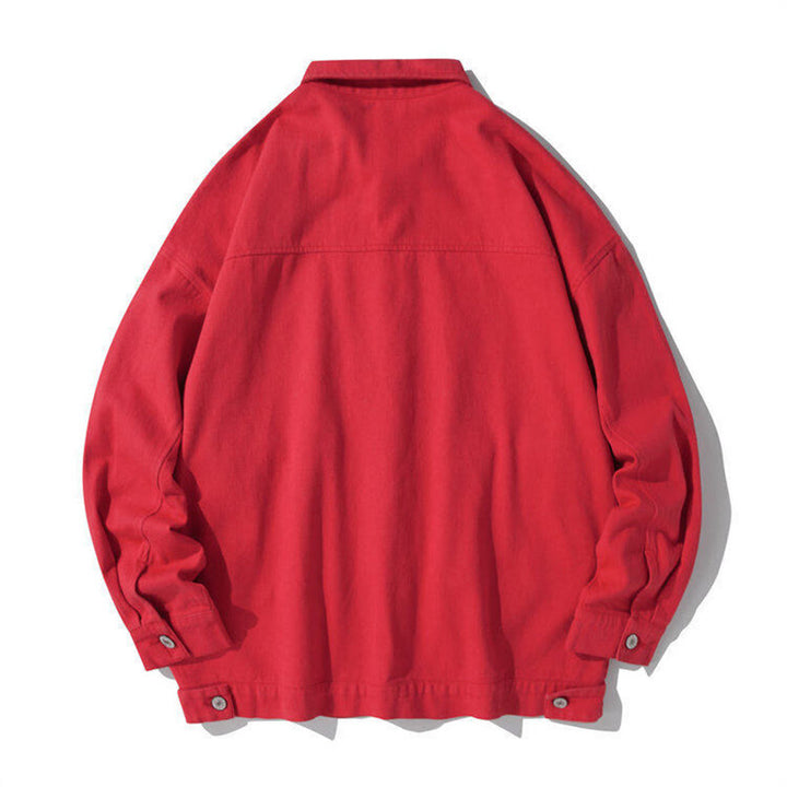 Camicia da uomo in cotone con colletto rialzato e maniche lunghe con tasche e bottoni, motivo Buddha Stones - image 11