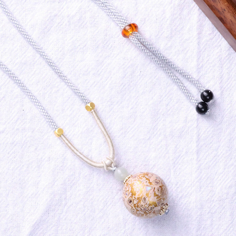 Collana con Buddha Stones, legno di ebano, lacca colorata, perline artigianali, calma - image 11