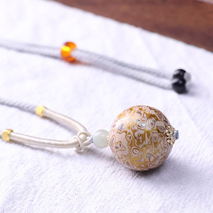 Collana con Buddha Stones, legno di ebano, lacca colorata, perline artigianali, calma - image 12