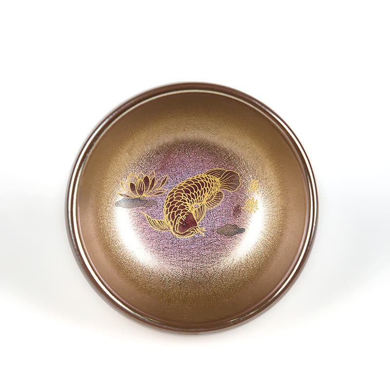 Tazza da tè in ceramica con foglia di loto, realizzata a mano in Cina, Jianzhan Koi Buddha Stones Stones, Kung Fu Tea Cup, 150 ml - image 6