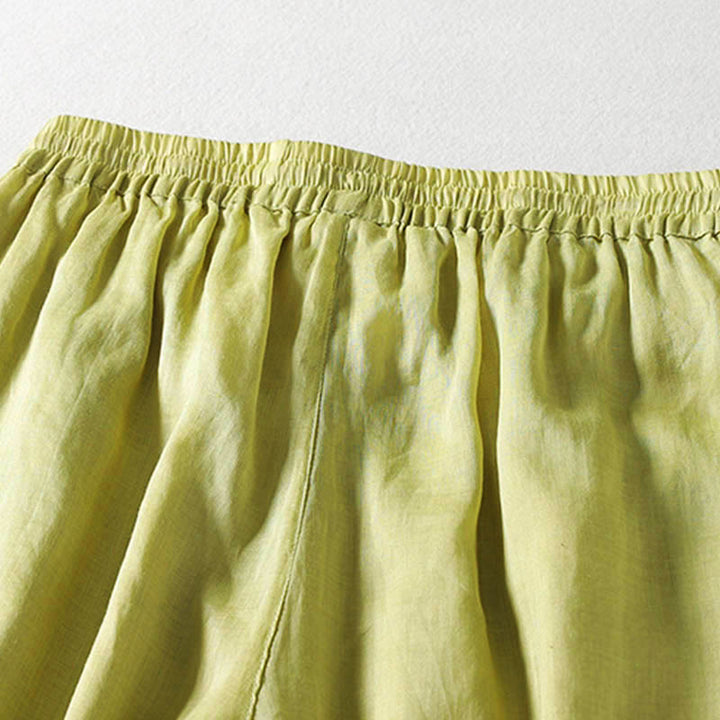 Pantaloni larghi da donna con lacci e tinta unita Buddha Stones - image 14