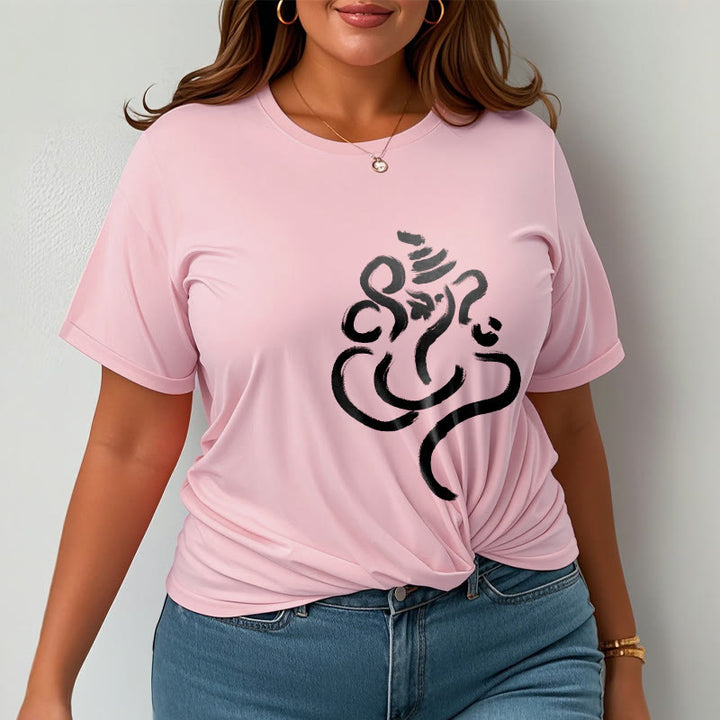 Maglietta casual in cotone con motivo Buddha Stones Ganesha - image 13