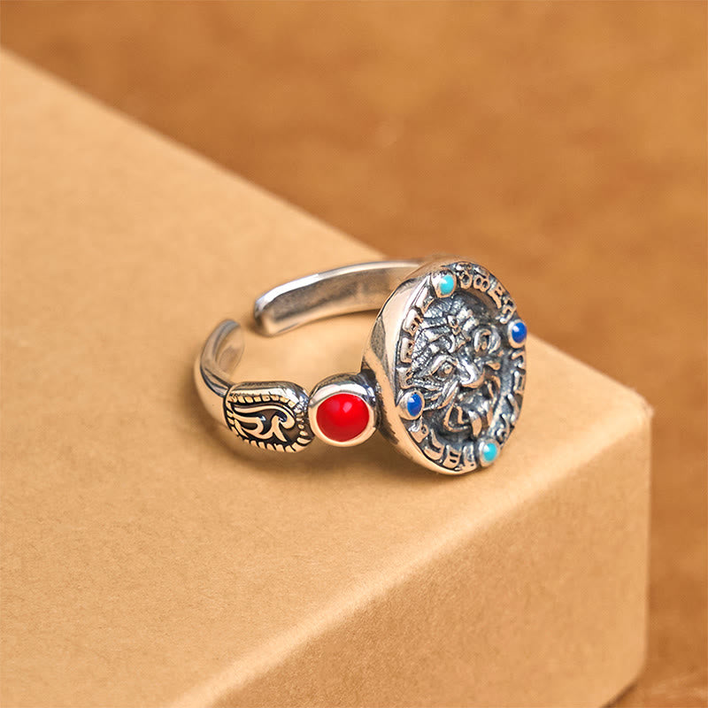 Anello aperto regolabile in rame e Buddha Stones Zakiram - image 2