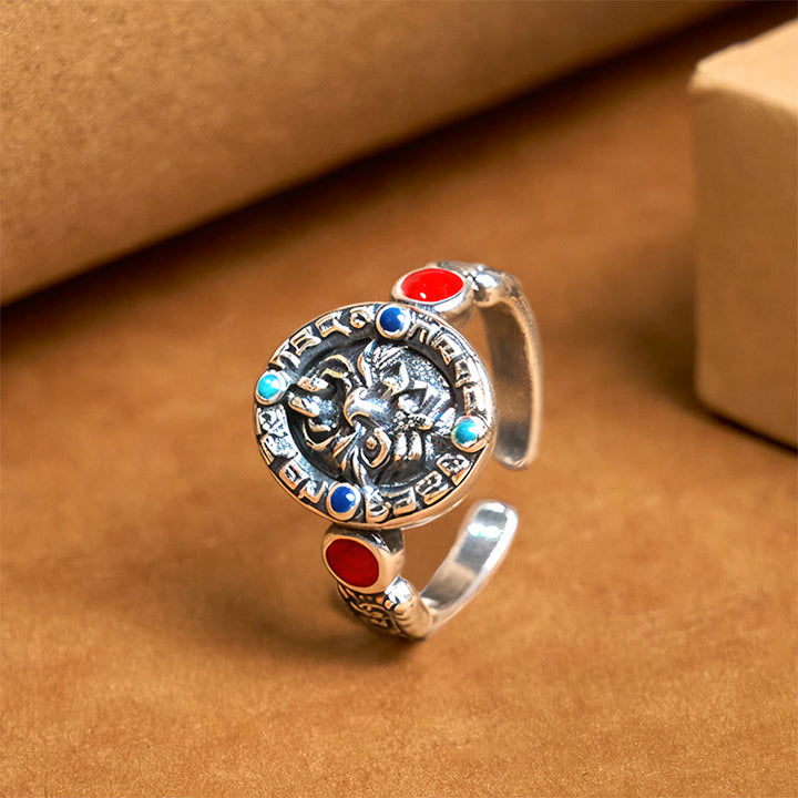 Anello aperto regolabile in rame e Buddha Stones Zakiram - Zakiram di rame (ricchezza♥fortuna) - image 1