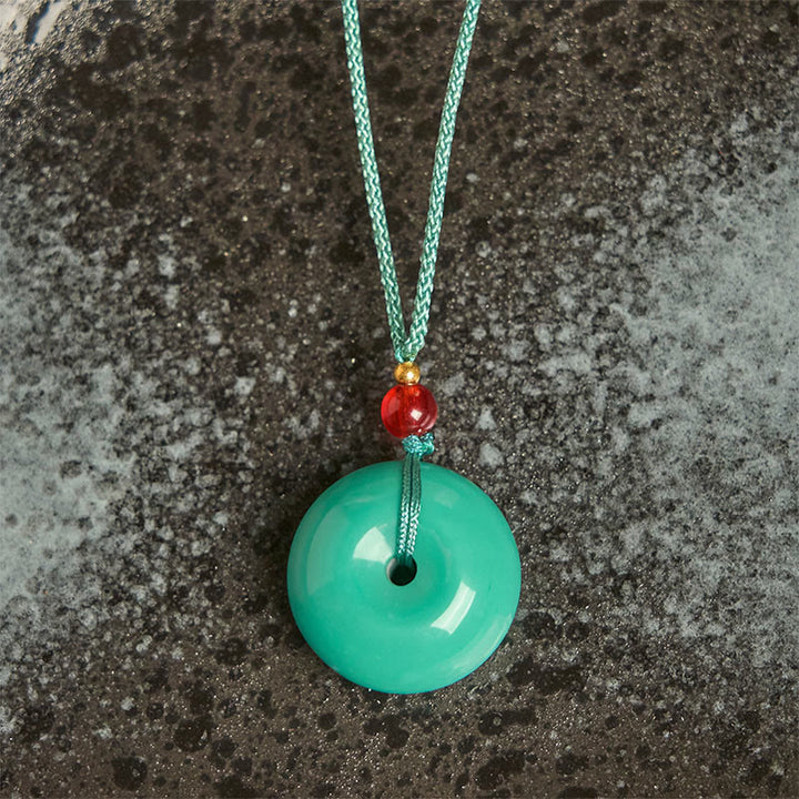 Collana con ciondolo in corda e fibbia della pace turchese Buddha Stones - image 5