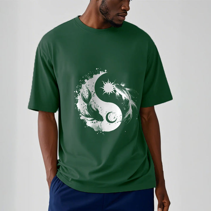 Maglietta con motivo Buddha Stonessun e Moon Yin Yang Koi - image 11