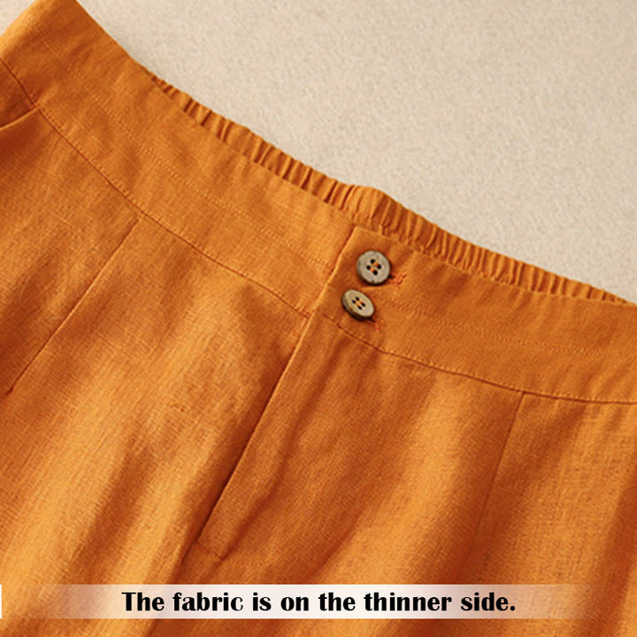 Pantaloni da donna a gamba larga con tasche e design semplice a cerniera, ispirati al modello Buddha Stones, per l'estate. - image 22
