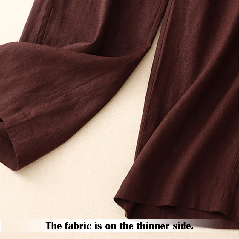 Pantaloni da donna a gamba larga con tasche e design semplice a cerniera, ispirati al modello Buddha Stones, per l'estate. - image 30
