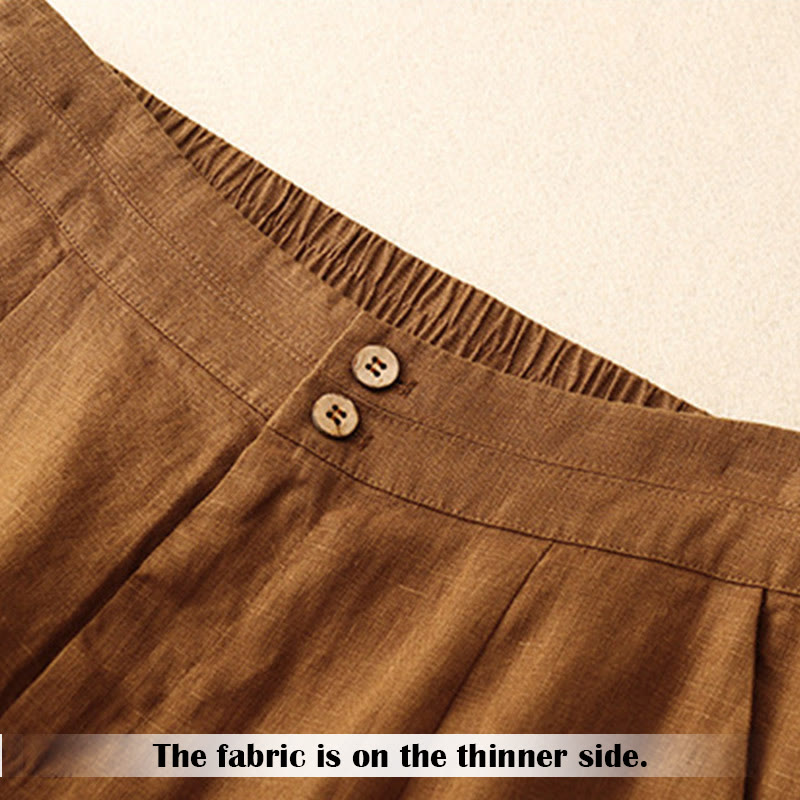 Pantaloni da donna a gamba larga con tasche e design semplice a cerniera, ispirati al modello Buddha Stones, per l'estate. - image 32