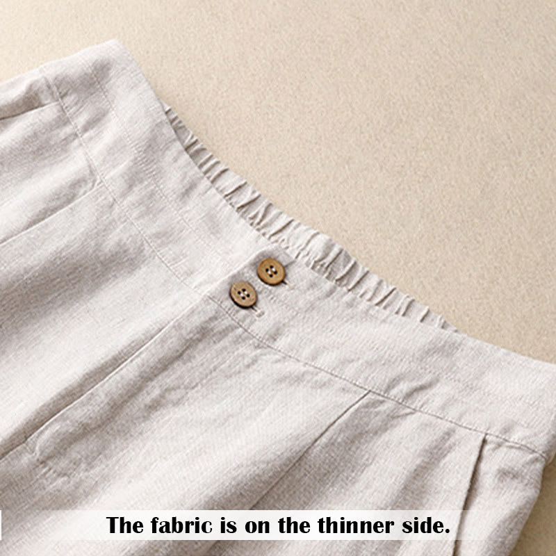 Pantaloni da donna a gamba larga con tasche e design semplice a cerniera, ispirati al modello Buddha Stones, per l'estate. - image 12