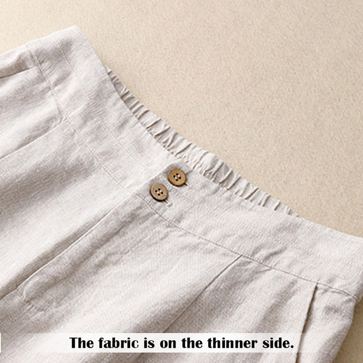 Pantaloni da donna a gamba larga con tasche e design semplice a cerniera, ispirati al modello Buddha Stones, per l'estate. - image 12